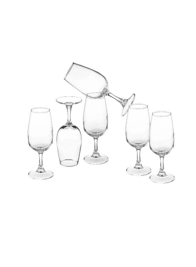 إيليجانت طقم 6 كاسات زجاج بقاعدة للعصير و جميع المشروبات و لجميع المناسبات و الاستقبالات - Image 2